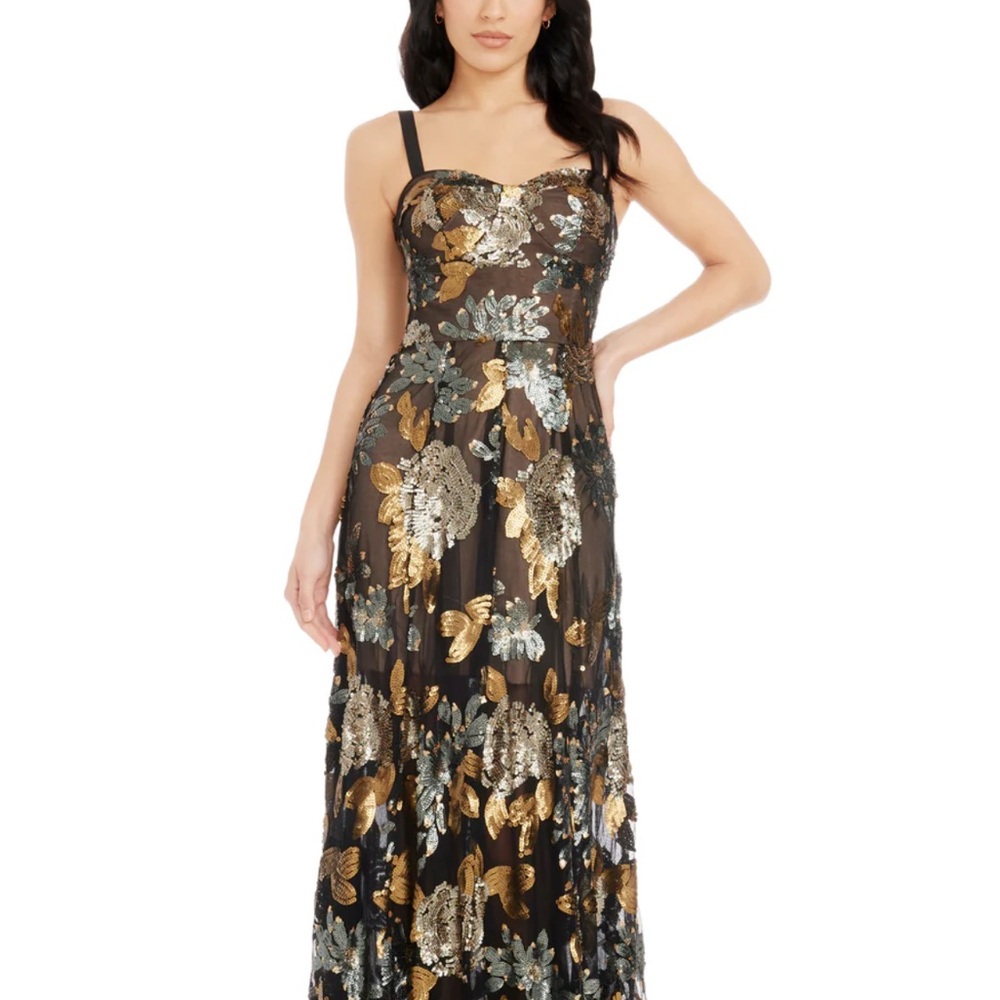 Elegant Floral Evening Gown